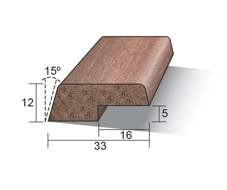 Meranti glaslat type C4 - wit gegrond